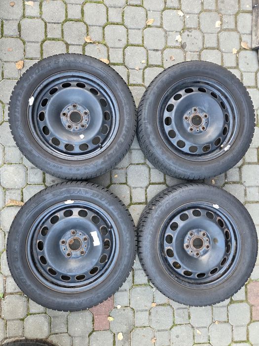 Felgi z oponami zimowymi 205/55R16 VW Passat 5x112 Golf 5 6 7 EOS Jetta Bettle Touran Audi A3 A4 B6 B7 B5 A6 C5 Skoda Octavia Superb Seat Leon