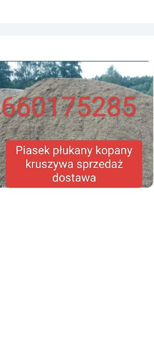 Piasek budowlany kamyk ziemia kliniec tłuczen żwir beton