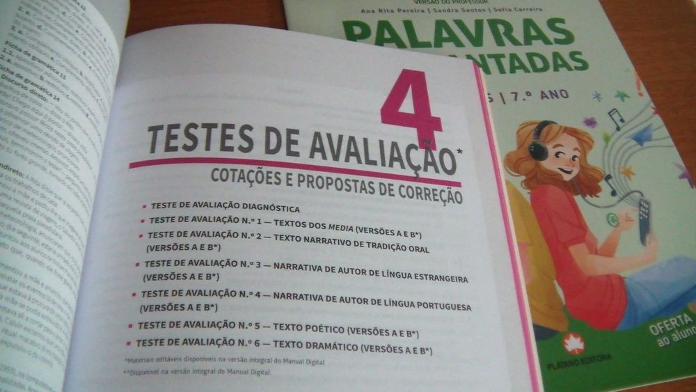 Palavras (EN)Cantadas - Português - 7º Ano Plátano Editora (Professor)