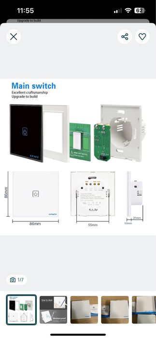 Interruptor táctil touch light switch Bonda - Novo
