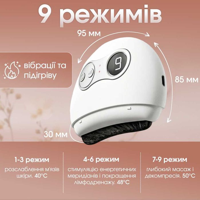 Масажер для обличчя і тіла скребок Гуаша електричний вібромасажер