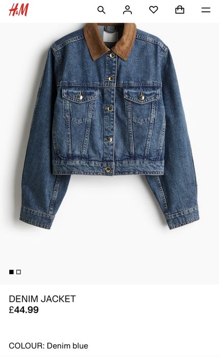 Сучасна джинсова куртка H&M Нова
