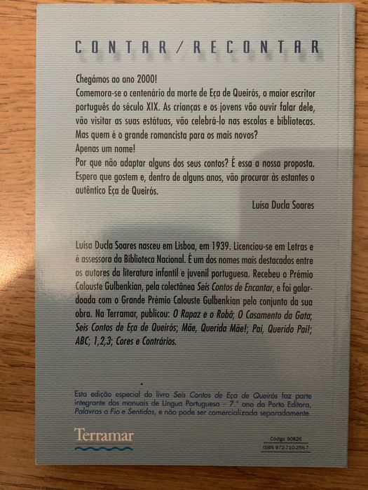 Livro Seis Contos de Eça de Queirós