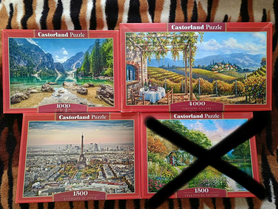 Продам пазли 750, 1000, 1500, 4000 шт