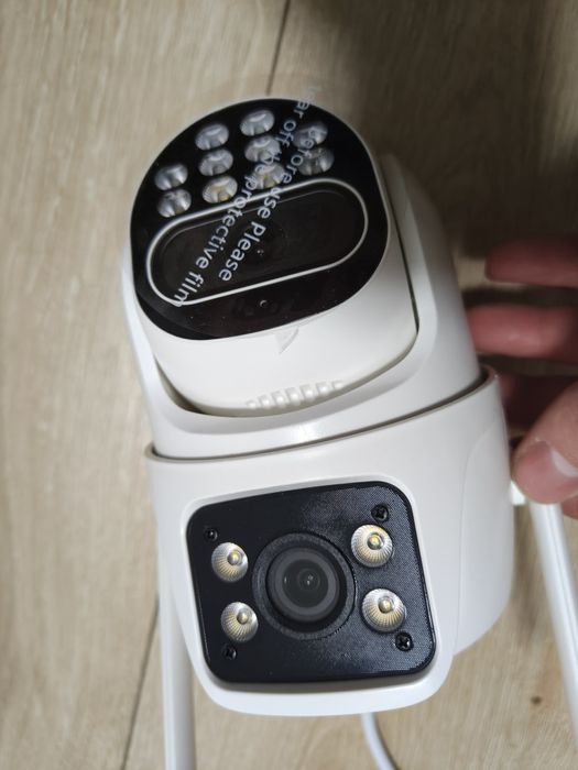 Kamera Monitoringu 6MP 2w1 | Obrotowa PTZ + Stała | AI Śledzenie | NOW