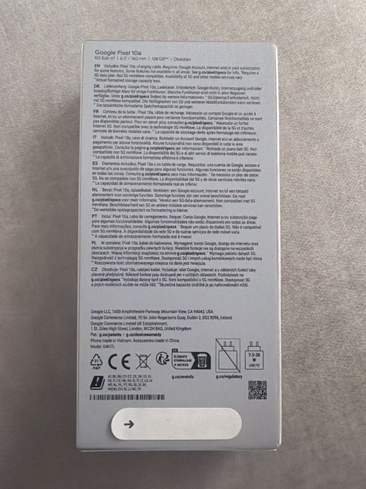 Google Pixel 10a Completamente novo