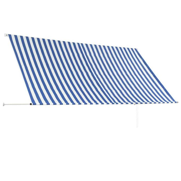 Toldo retrátil 300x150cm azul e branco vidaXL - Novo - Lacrado de fábrica