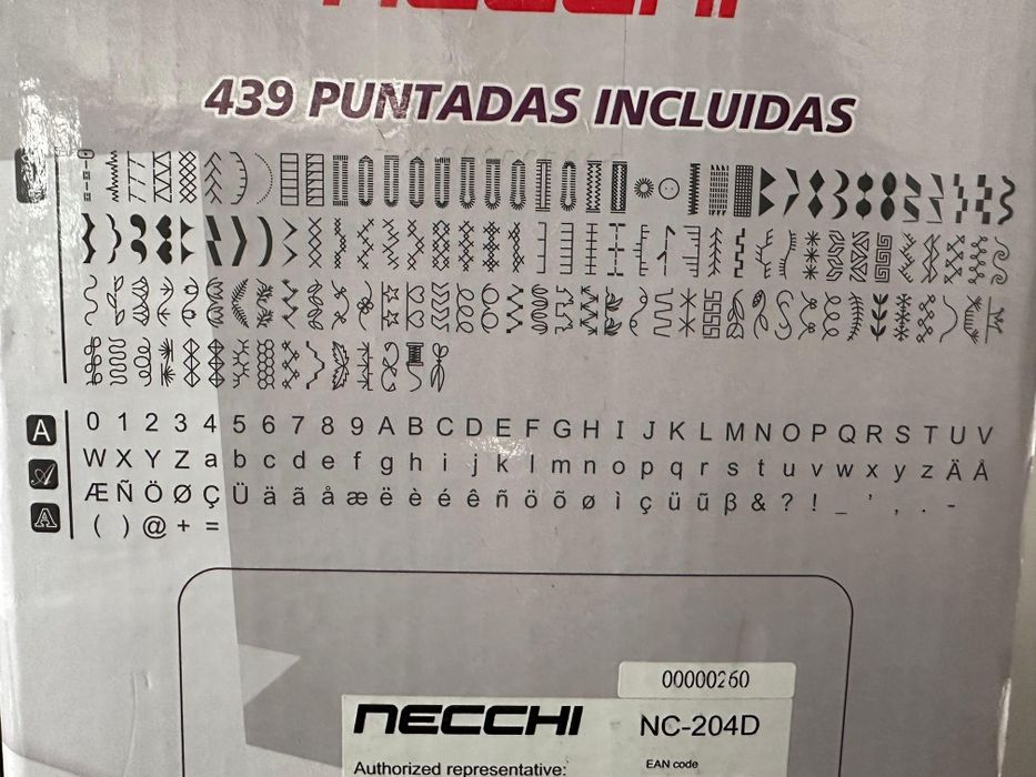 Maquina de costura necchi nc-204