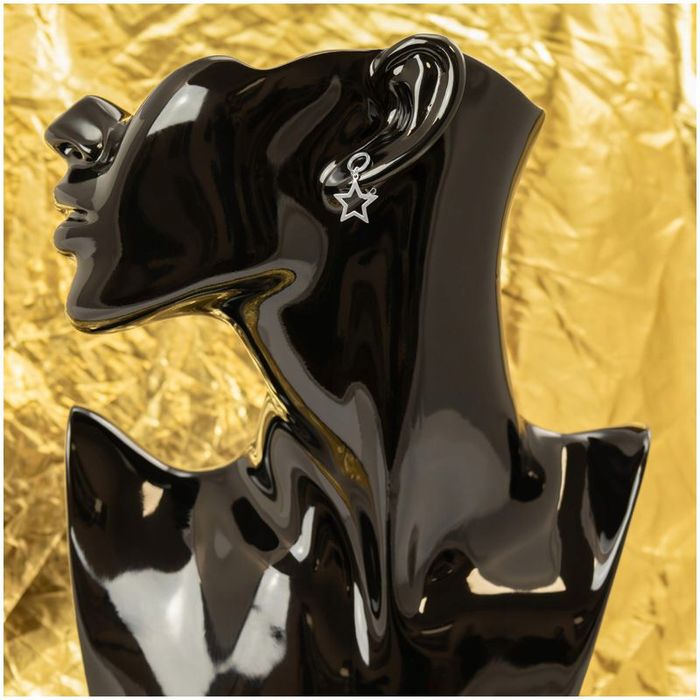 Kolczyki Srebrne Dla Dziewczynki Wiszące Gwiazdki Próba 925 Prezent+gr