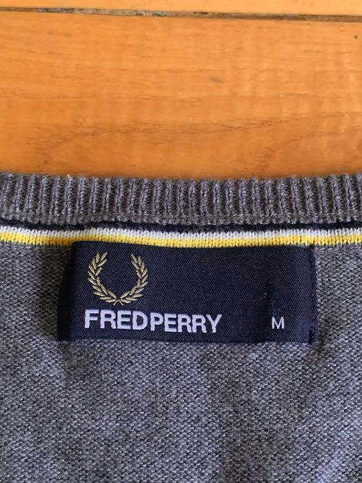 Крутейшая мужская кофта джемпер Fred Perry Jumper Gray оригинал