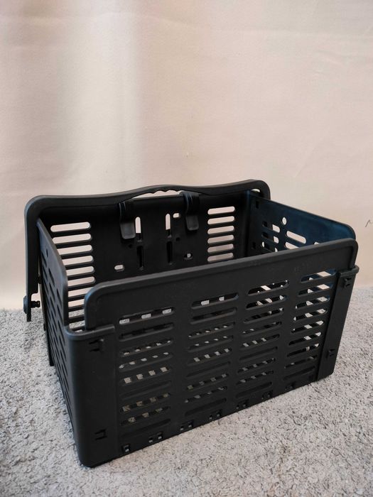 Składany kosz koszyk rowerowy czarny