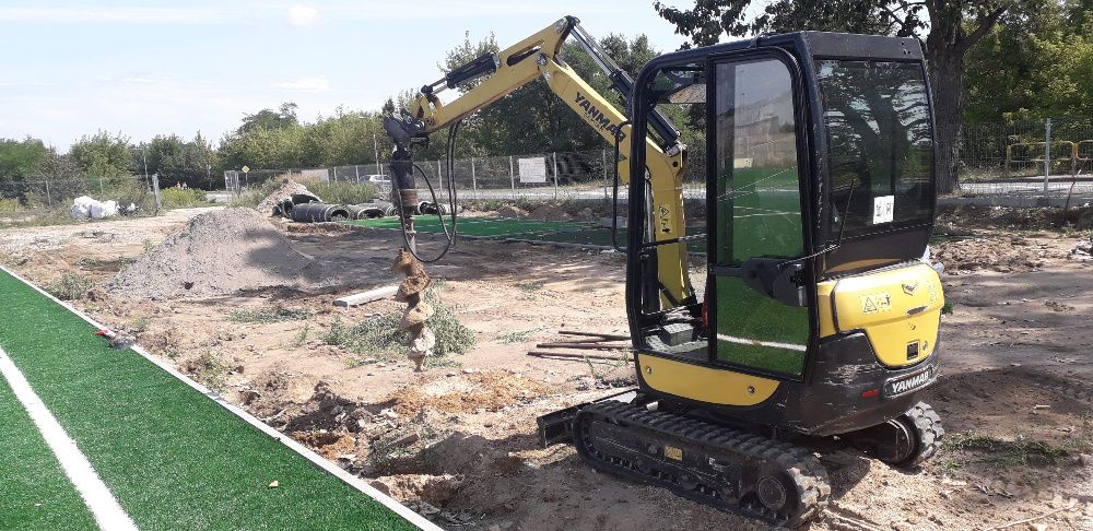 usługi minikoparką wiertnica wykopy wywrotka świder pale fundamenty