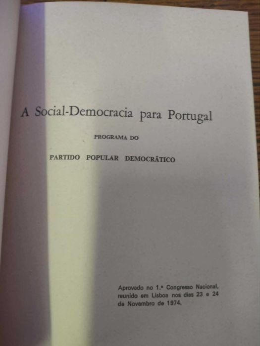 Livro Programa do Partido Popular Democrático