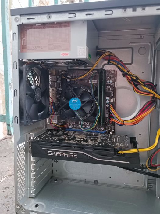 ИГРОВОЙ компьютер ПК системный блок i5 4460 RX 470 SSD Монитор клава