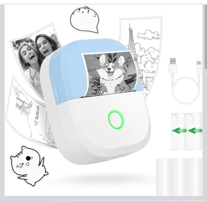 Mafiti Mini Printer, termiczna drukarka naklejek Bluetooth