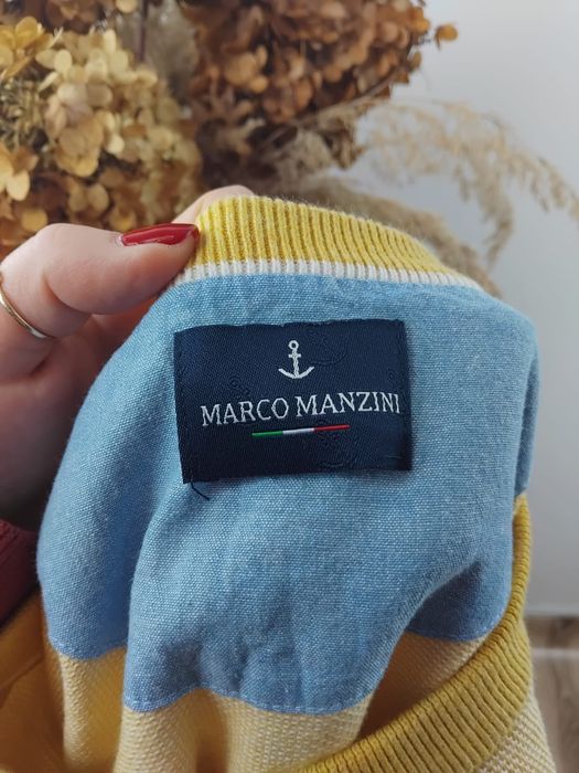 Bawełniany sweter Manzini na wiosnę sweterek kardigan bluza dzianinowa