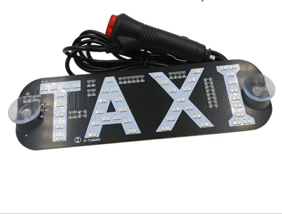 Табличка Такси LED TAXI Red/Green ДВА Цвета с прикуривателем