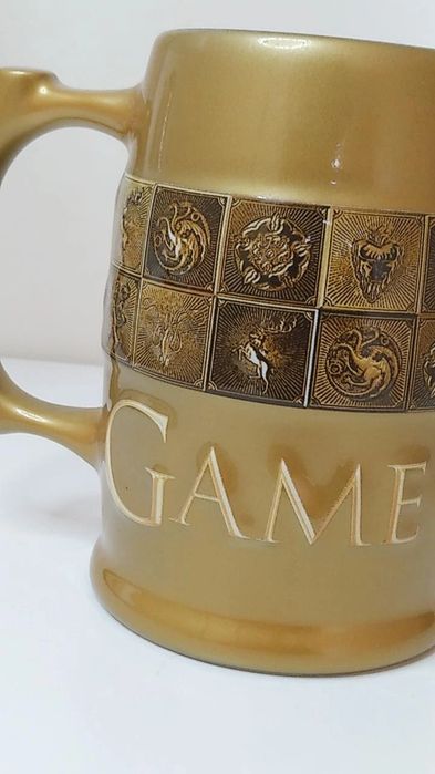 Game of thrones Tankard With Galaxic Glaze Sigils.