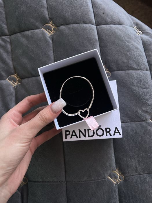 Браслет пандора pandora із застібкою в формі серця
