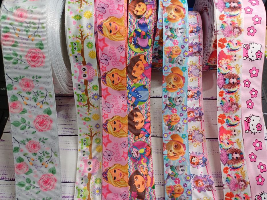 Репсовые ленты с рисунком