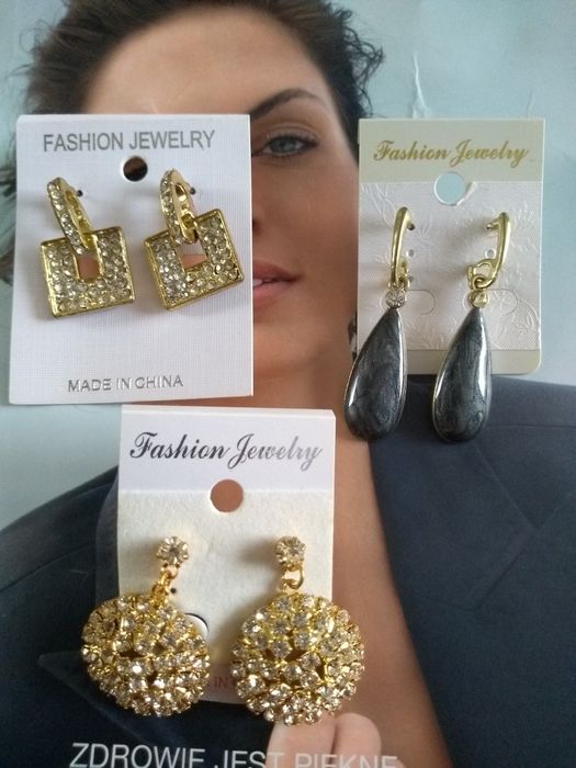 Trzy pary kolczyków