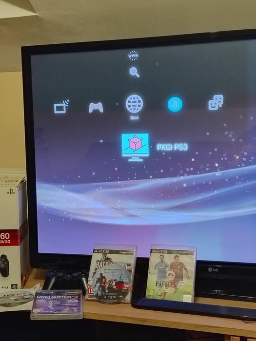 Konsola PS3/pad/gry/PKGi