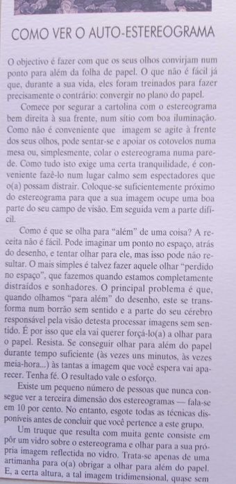 12 Estereogramas - - - - - - Imagens a 3D