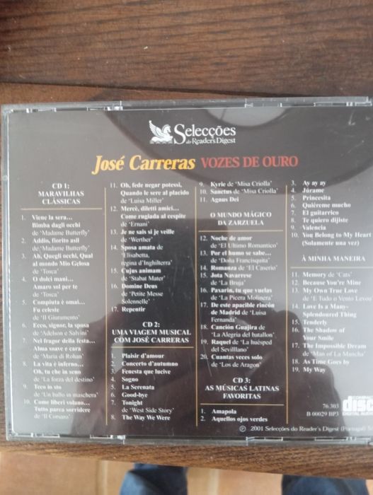 José Carreiras- 3 CDs vozes de ouro (novo)