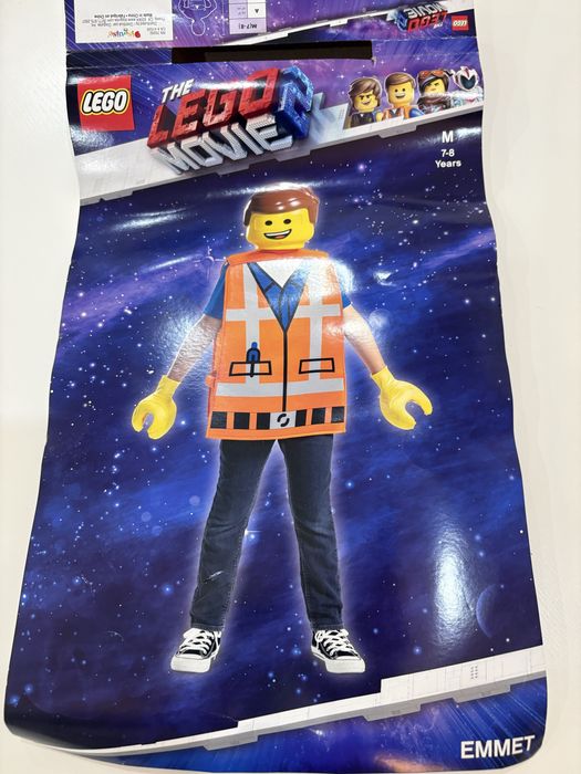 Fato Máscara Lego Original 7/8 anos