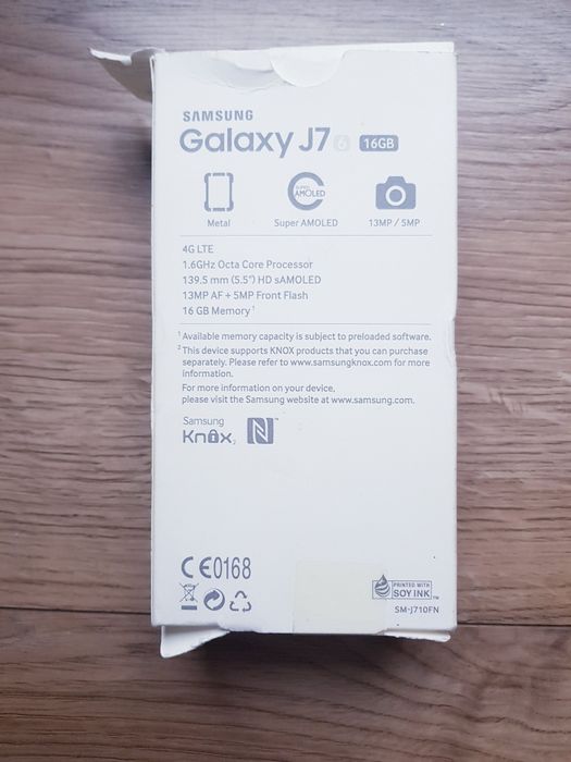 Orginale pudełko do telefonu Samsung Galaxy J7  SM- J710FN.