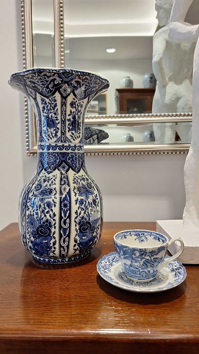 Duży wazon ceramiczny Delft – klasyczny, vintage, piękny wzór