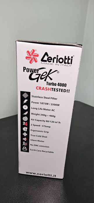 Фен Ceriotti Power Gek Turbo 4000 2000 Вт. Італія