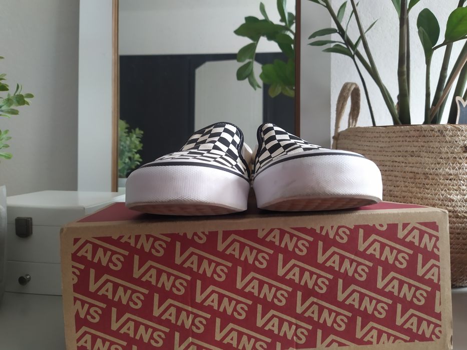 Vans Slip On quadrados pretos e brancos