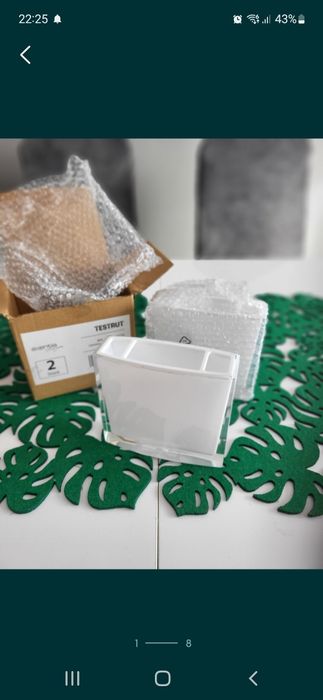 Zestaw 2 sztuk pojemniki na szczoteczki