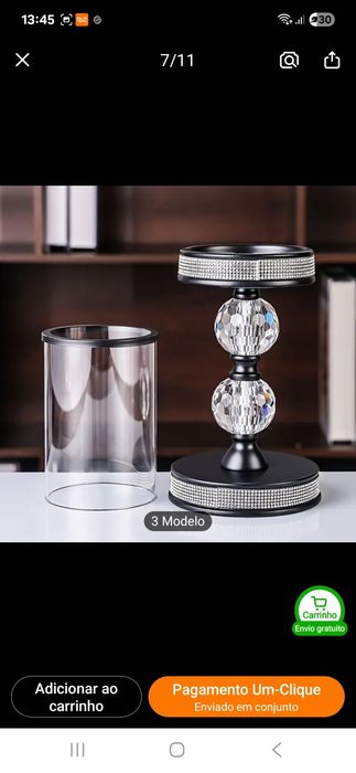 Castical para velas preto