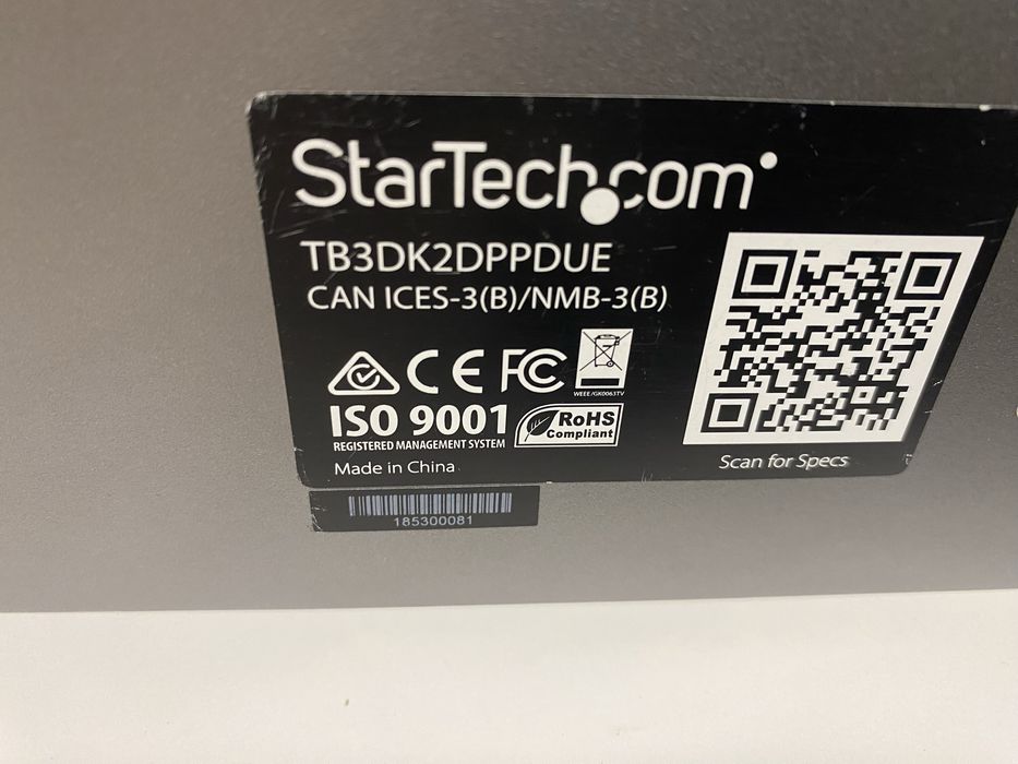 Док-станція StarTech.com TB3DK2DPPDUE Thunderbolt 3 – повний комплект