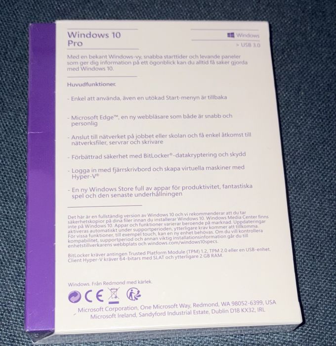 Ліцензійна Windows 10 Pro (Box/USB)