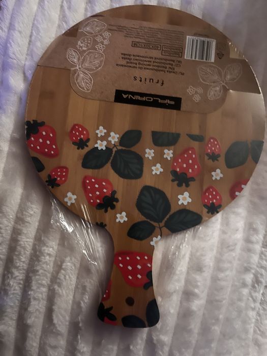 Unikat Taca deska do potraw bambus kosz wiklina wianek