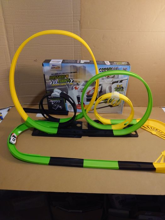 Tor wyścigowy samochodowy 4 Pętle Elastyczny 3 tory 6,90m XXL Darda