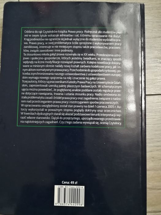 Prawo pracy podręcznik dla studentów prawa