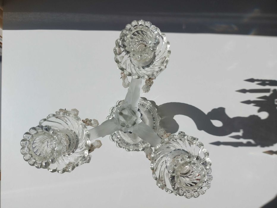 Candelabro Cristal Marinha Grande