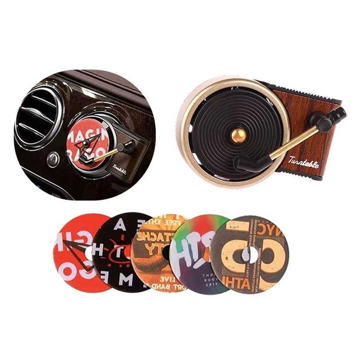 Odświeżacz Do Auta Gramofon Zapach Samochodowy Do Kratki Auta Perfumy