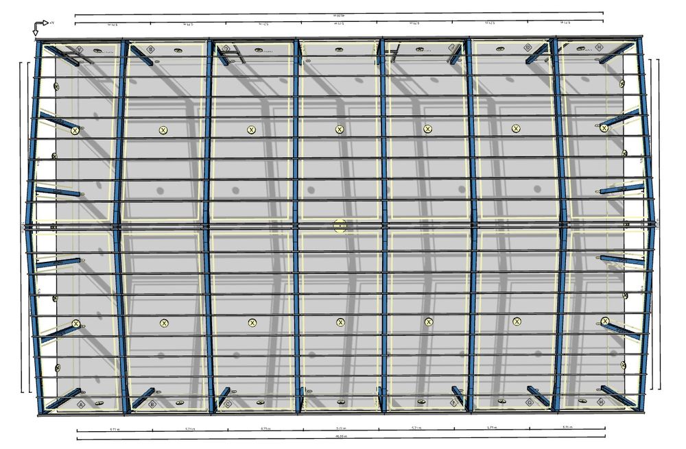 Konstrukcja hali stalowej 25x30