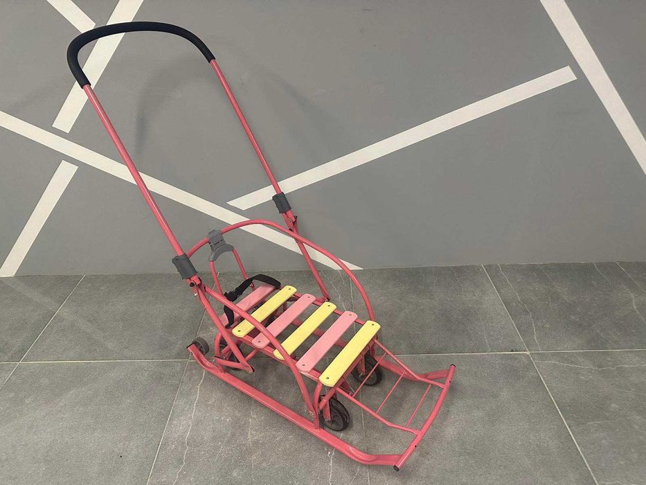 Дитячі санки на колесах складні зі знімною ручкою МРІЯ