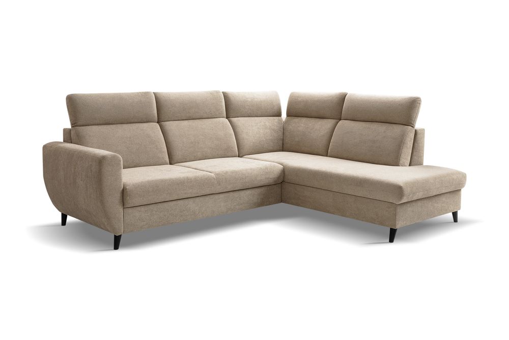 Narożnik TORRO L 260 x 205 cm - funkcja spania, pojemnik, ruchome zagłówki