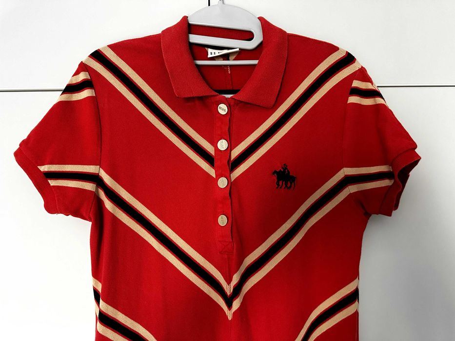 Sukienka damska US POLO ASSN. czerwona chevron L