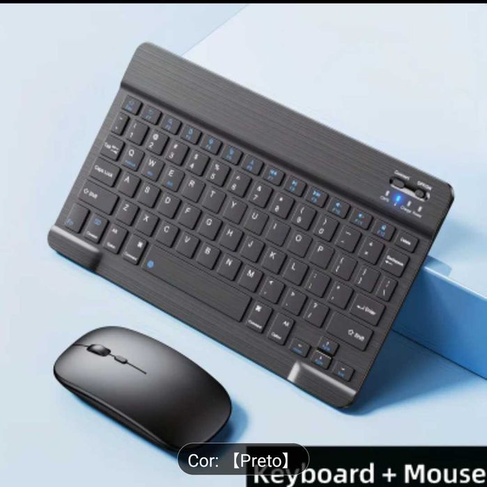 Mouse&keyboard bluetooth recarregavel