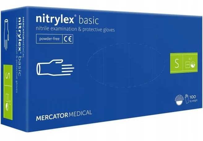 Rękawice nitrylowe 100 szt. nitrylex basic dark blue 7-s - 10 kpl.