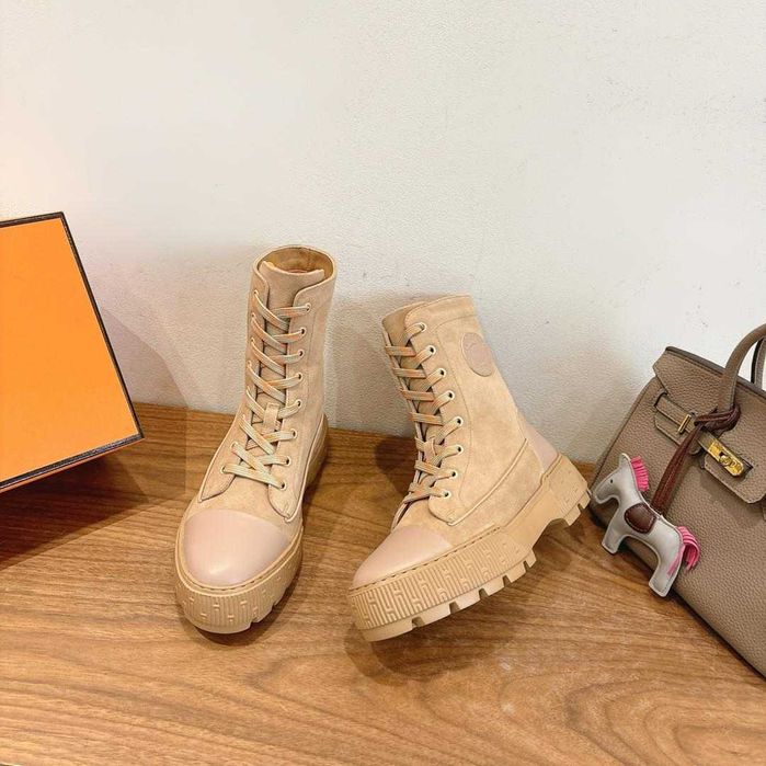 Botki Hermes 40 beż