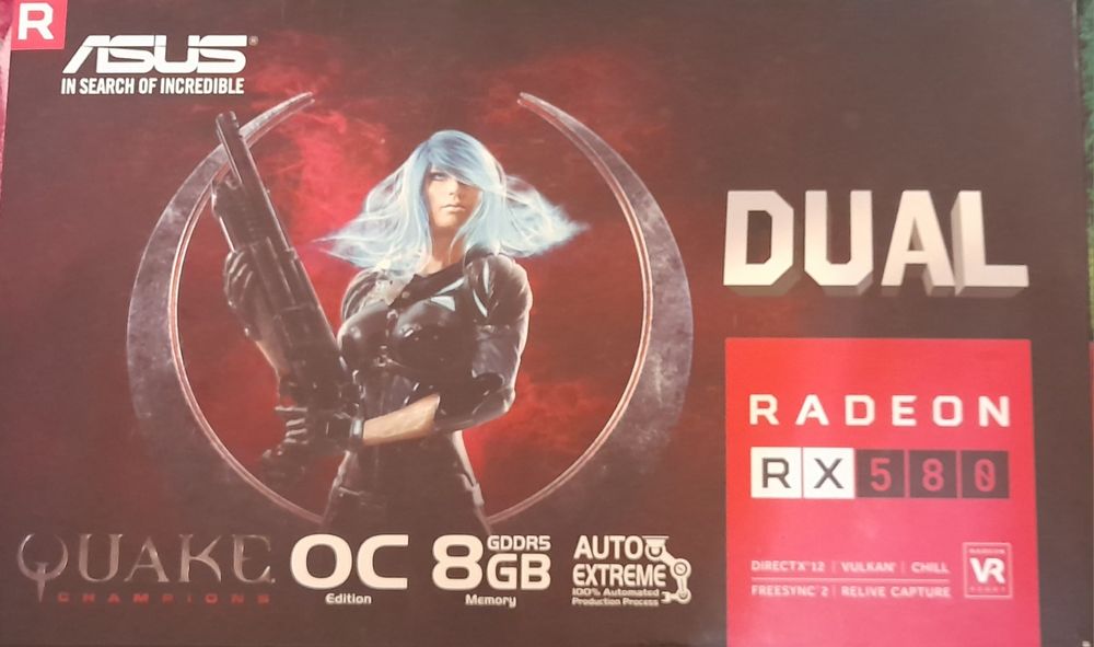 Відеокарта ASUS DUAL RX 580-8GB б/в